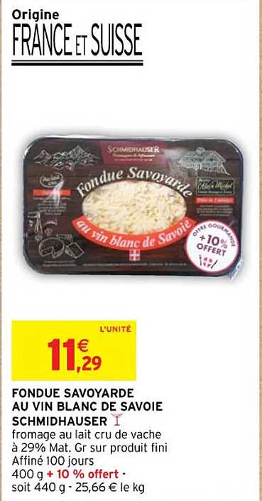 fondue savoyarde au vin blanc de savoie schmidhauser