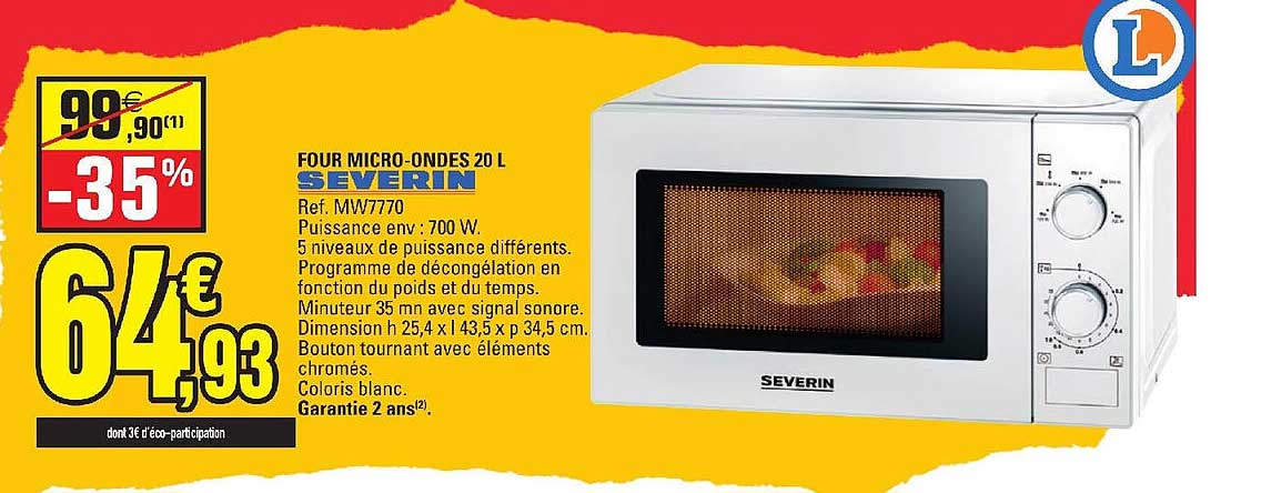 four micro-ondes 20 l severin