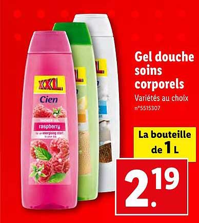 gel douche soins corporels