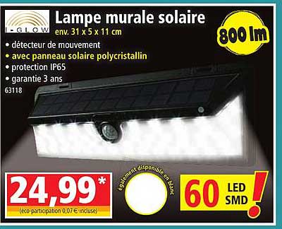 i-glow lampe murale solaire