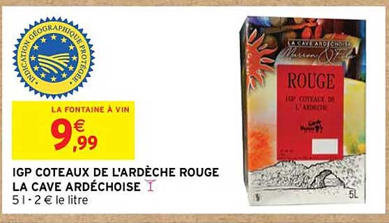 igp coteaux de l'ardeche rouge la cave ardechoice