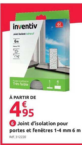Joint D'isolation Pour Portes Et Fenêtres 1-4 Mm 6 M