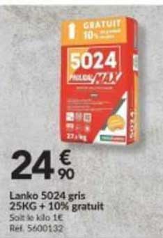 lanko 5024 gris 25kg + 10% gratuit