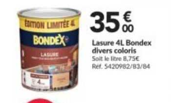 lasure 4l bondex divers coloris