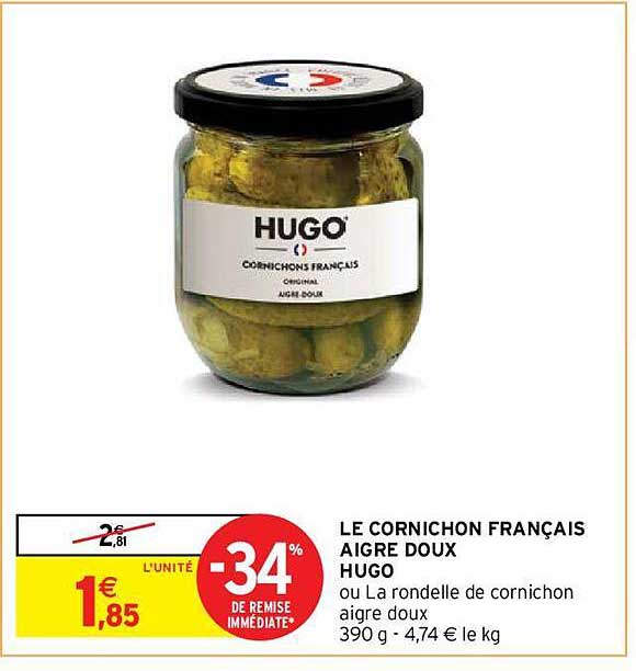 le cornichon français aigre doux hugo