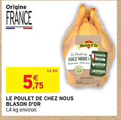 le poulet de chez nous blason d'or