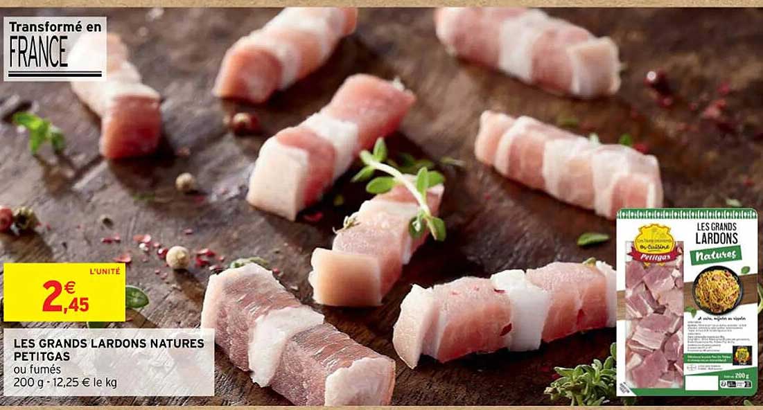 les grands lardons natures petitgas