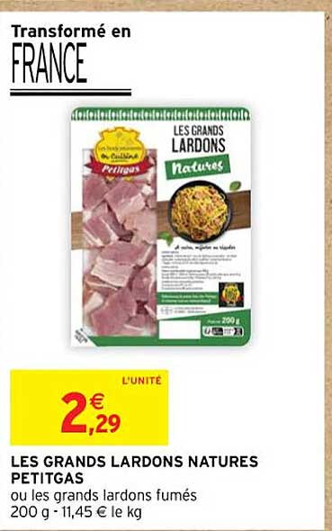 les grands lardons  natures  petitgas