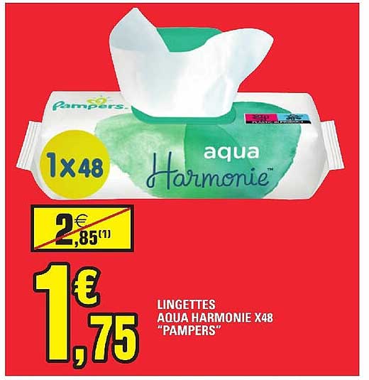lingettes aqua harmonie x48 "pampers"