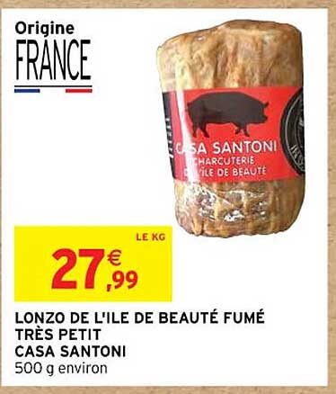 lonzo de l'ile  de beauté fumé très petit casa  santoni