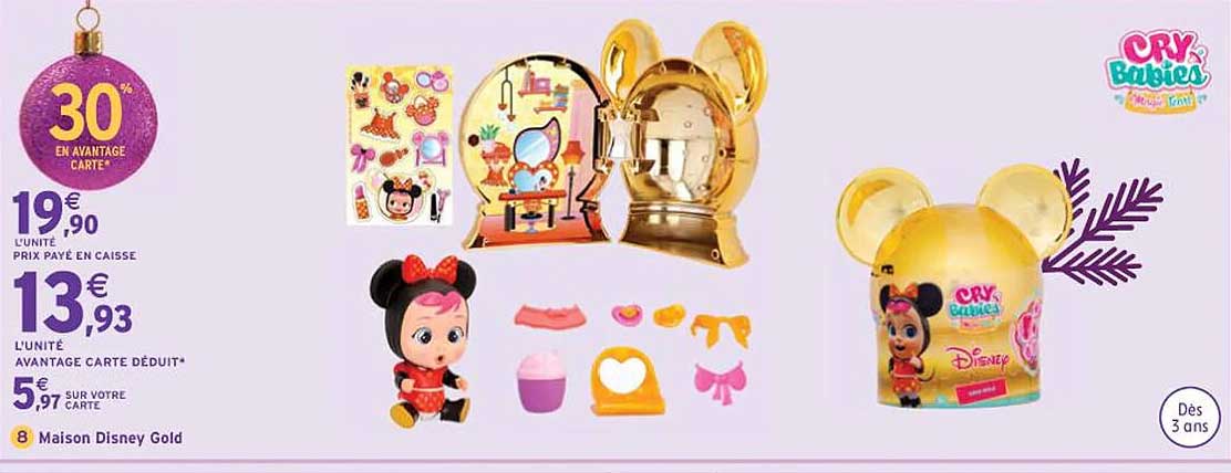 maison disney gold cry babies