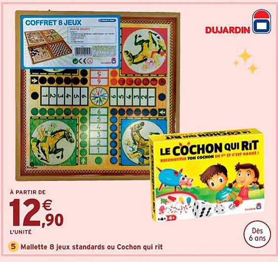 mallette 8 jeux standards ou cochon qui rit
