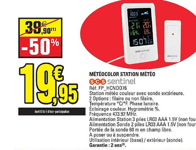 météocolor station météo scs sentinel