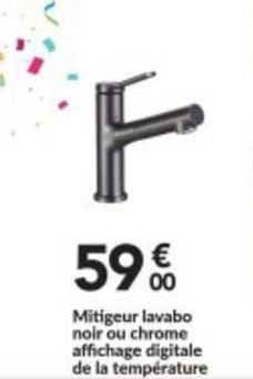 mitigeur lavabo noir ou chrome affichage digitale del a température
