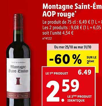 montagne saint émilion aop rouge