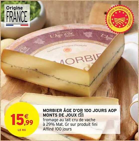 morbier age d'or 100 jours aop monts de joux