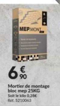mortier de montage block mep 25 kg