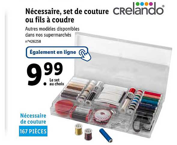 nécessaire, set de couture ou fils à coudre crelando