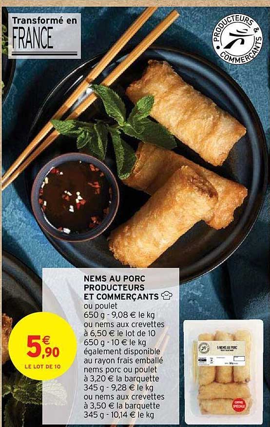 nems au porc producteurs et commerçants