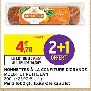 nonnettes à la  confiture d'orange  mulot  et petitjean