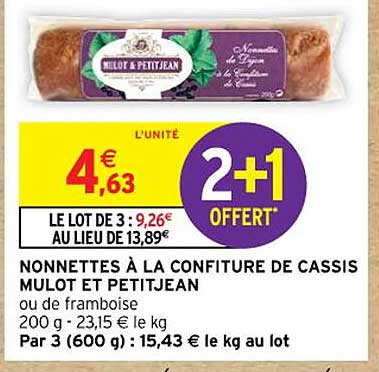 nonnettes à la confiture de cassis mulot et petitjean