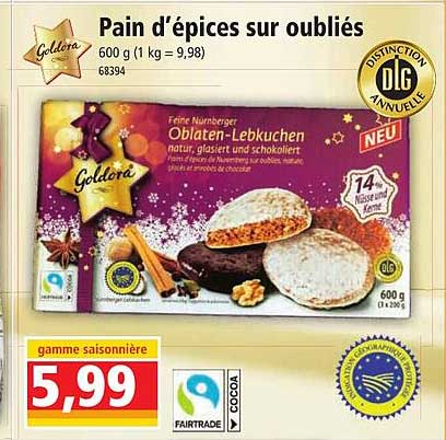 pain d'épices sur oubliés