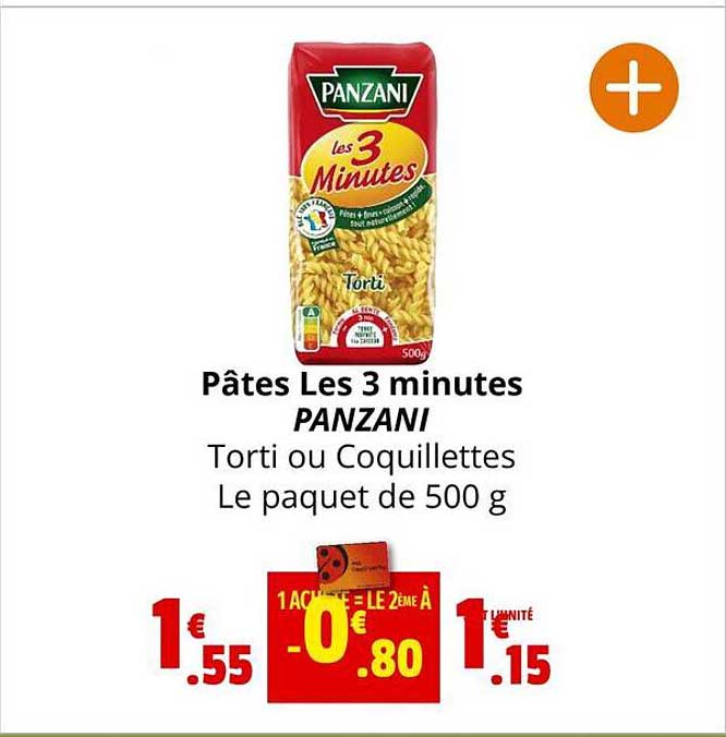 pâtes les 3 minutes panzani