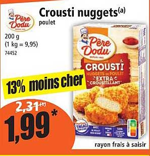 père dodu crousti nuggets