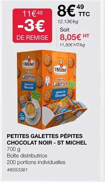 petites galettes pépites chocolat noir - st michel