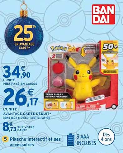 pikachu interactif et ses accessoires