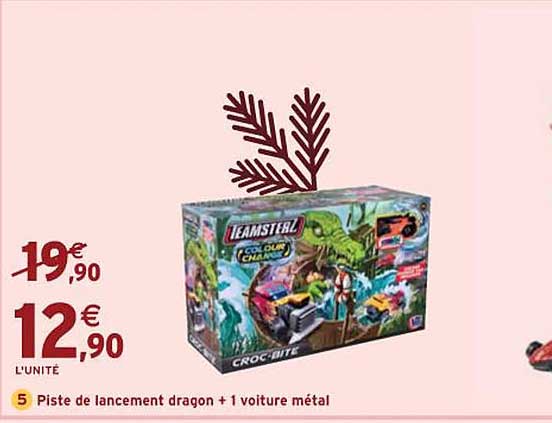 piste de lancement dragon + 1 voiture métal