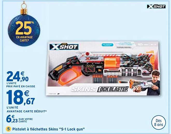 pistolet à fléchettes skins "s-1 lock gun"