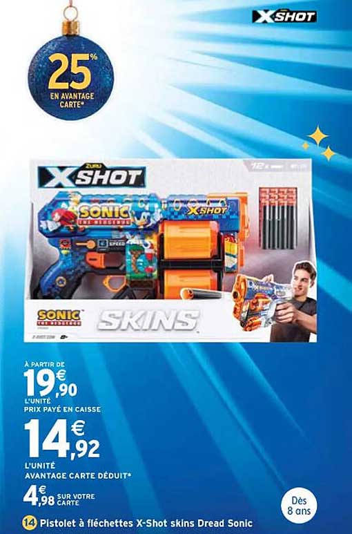 pistolet à fléchettes x-shot skins dread sonic