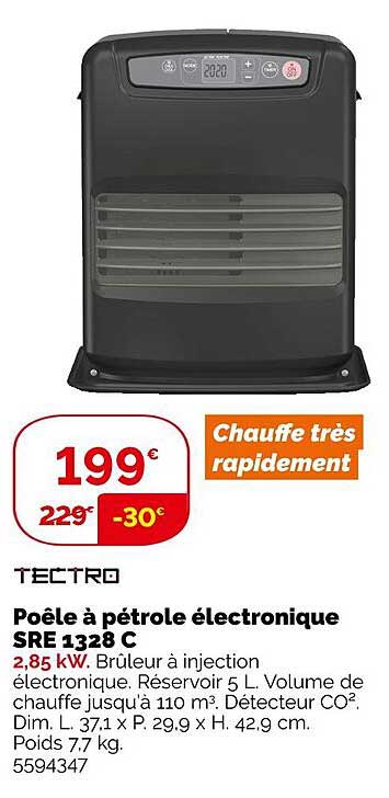 poêle à pétrole électronique sre 1328 c