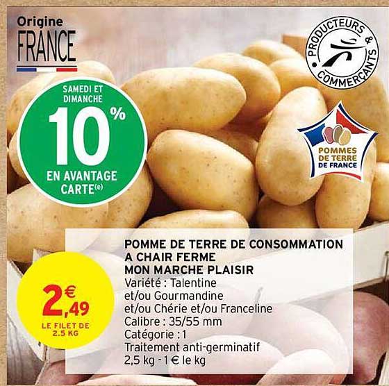 pomme de terre de consommation a chair ferme mon marche plaisier