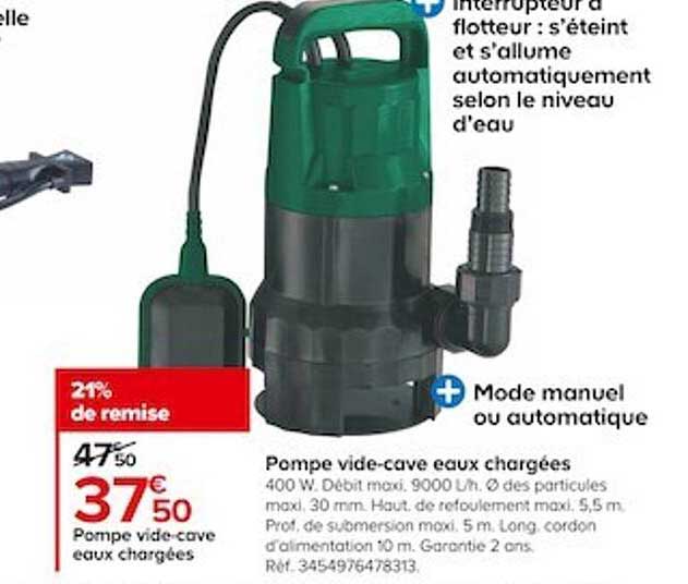 pompe vide-cave eaux chargées