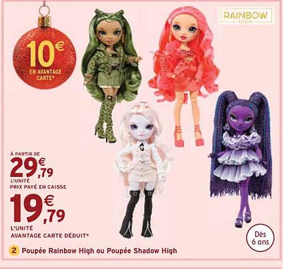 poupée rainbow high ou poupée shadow high