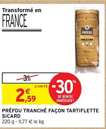 prefou tranche facon tartiflette sicard