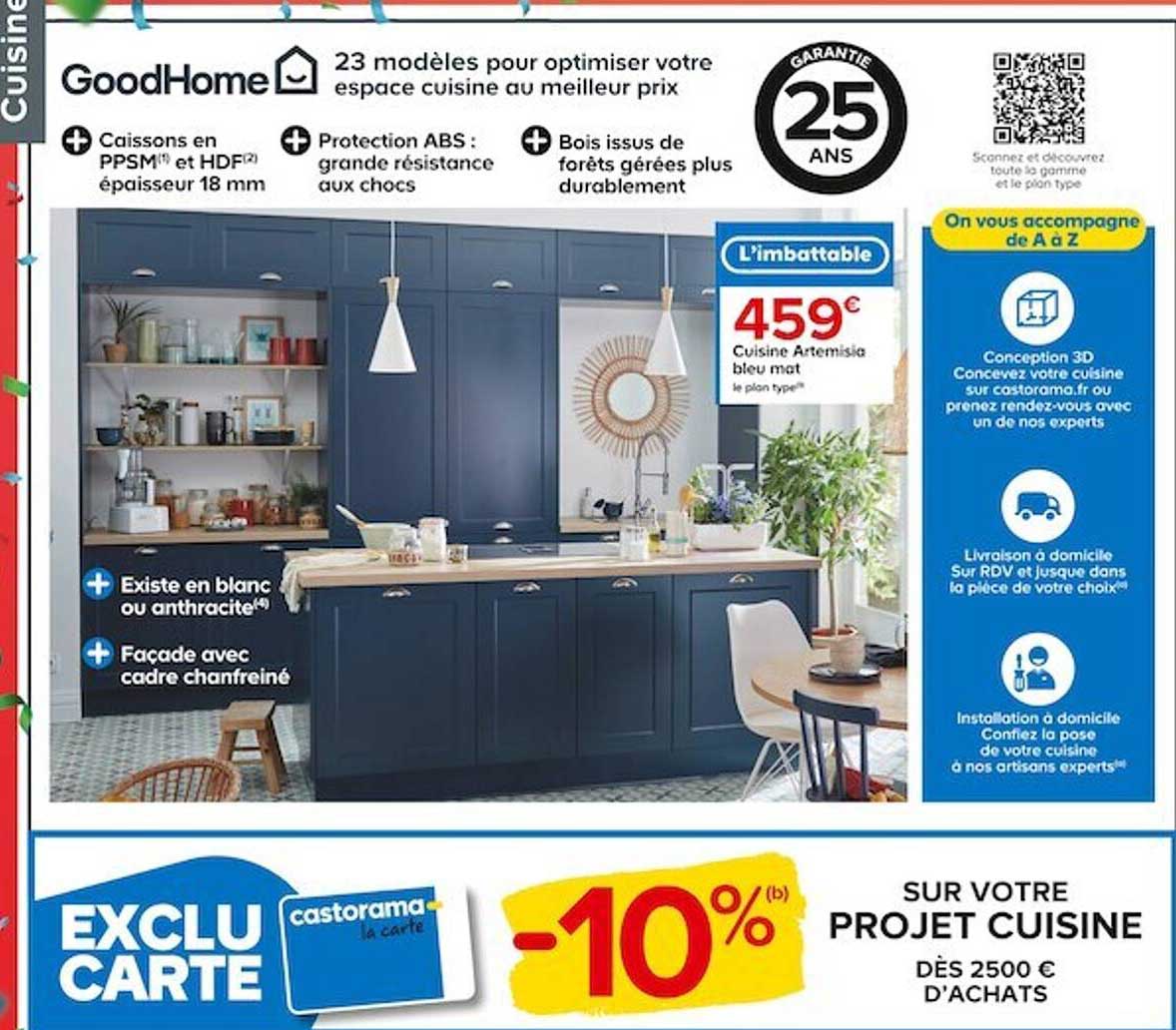 cuisine artemisia bleu mat goodhome