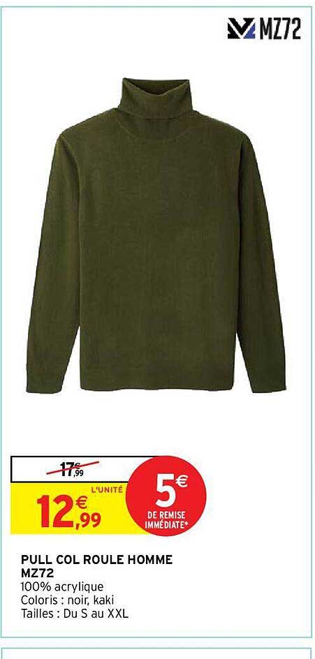 pull col roule  homme  mz72