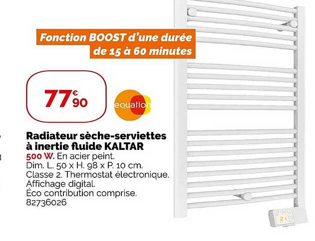 radiateur sèche-serviettes à inertie fluide kaltar