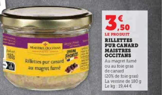 rillettes pur canard maistres occitans