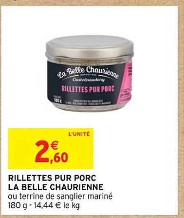 Rillettes Pur Porc La Belle  Chaurienne