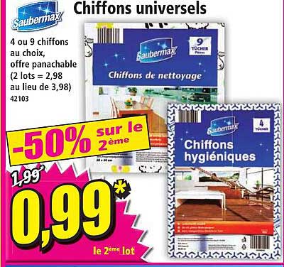 saubermax chiffons universels