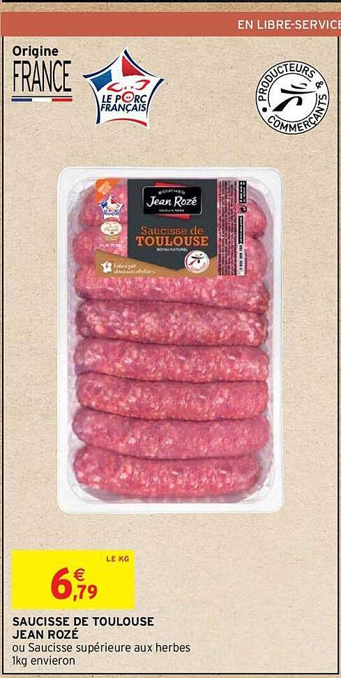 saucisse de toulouse jean rozé