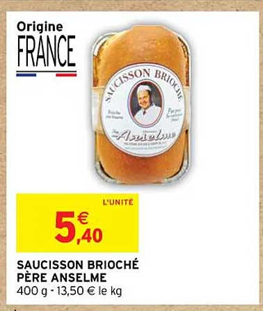 saucisson brioché père anselme