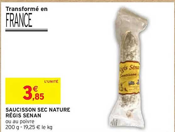 Saucisson Sec Nature Regis Senan