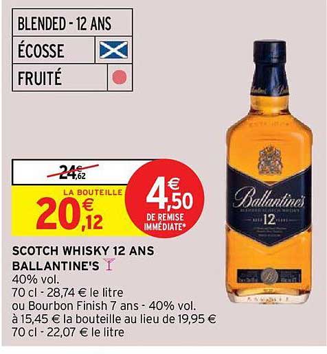 scotch whisky 12 ans ballantine's