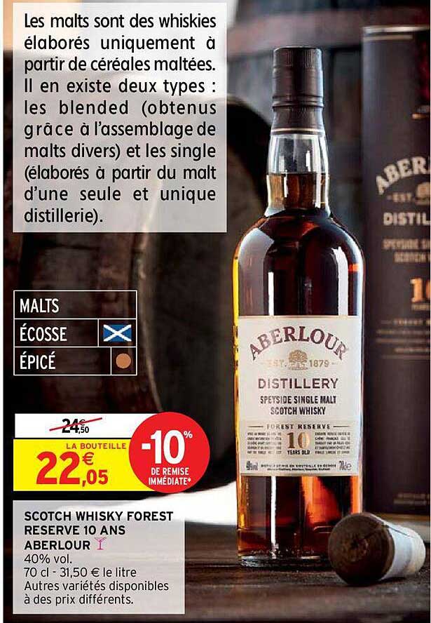 scotch whisky forest réserve 10 ans aberlour