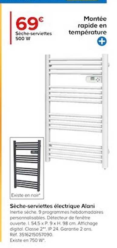 sèche-serviettes électrique alani